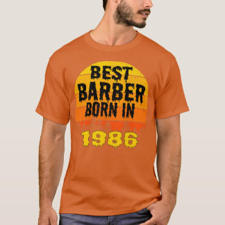 T-shirt Meilleur Barbier Né En 1986 Anniversaire Vintage
