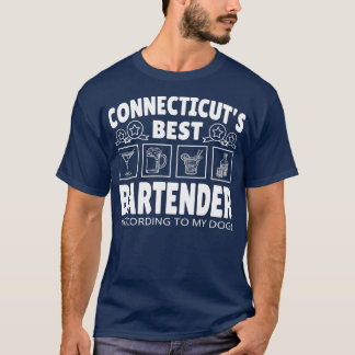 T-shirt Meilleur barman Connecticut
