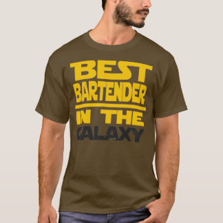 T-shirt Meilleur Barman Dans Le Cadeau Amusant Galaxy