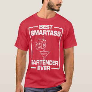 T-shirt Meilleur barman intelligent jamais