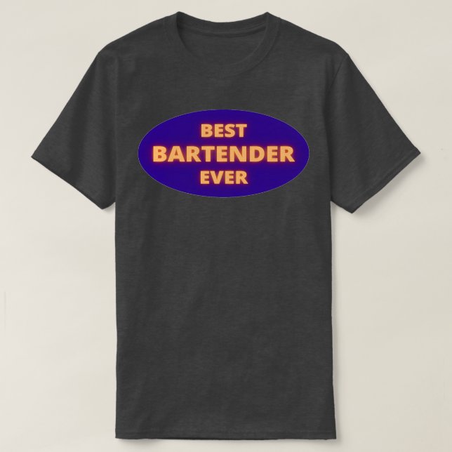 T-shirt Meilleur barman jamais 14 (Design devant)