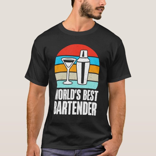 T-shirt Meilleur barman mondial (Devant)