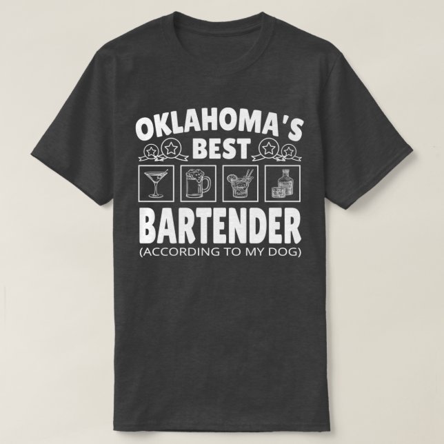 T-shirt Meilleur barman Oklahoma (Design devant)