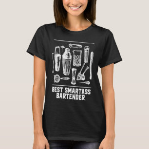 T-shirt Meilleur barman Smartass jamais Bartending Humour