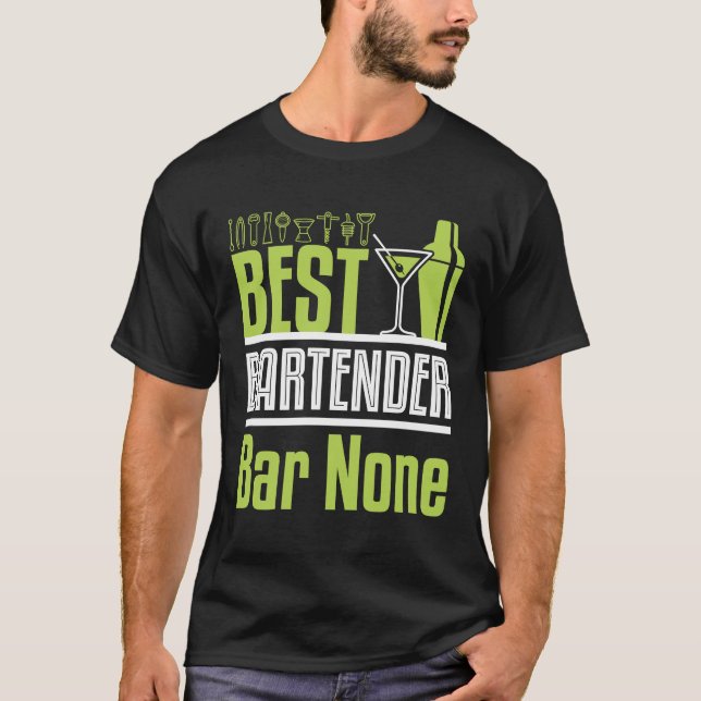 T-shirt Meilleur Barre De Barman Aucun Drôle Barreau (Devant)