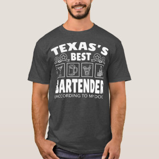 T-shirt Meilleur Bartender Texas