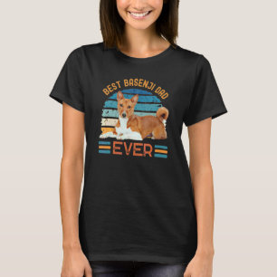 T-shirt Meilleur Basenji Papa Jamais Chien Fête des pères 
