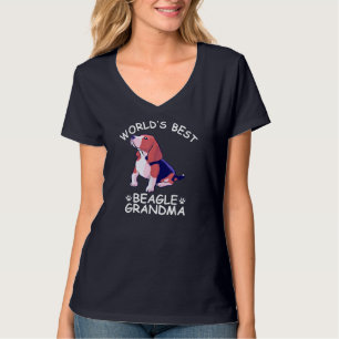T-shirt Meilleur Beagle au monde Grandma Funny Granddog Ch