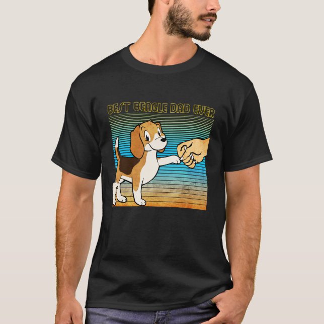 T-shirt Meilleur Beagle Dad Ever (Devant)