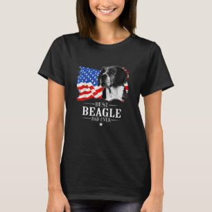 T-shirt Meilleur Beagle papa jamais American Flag Père s D