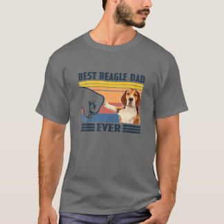 T-shirt Meilleur Beagle Papa Jamais Vintage Père Jour Noël