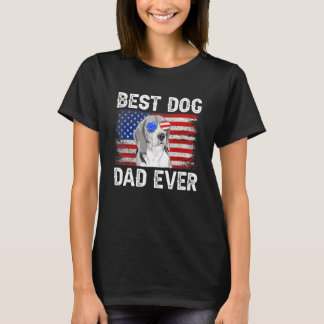 T-shirt Meilleur Beagle père jamais American Drapeau 4 Jui