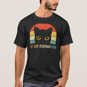 T-shirt Meilleur beau-père de chat vintage Chat