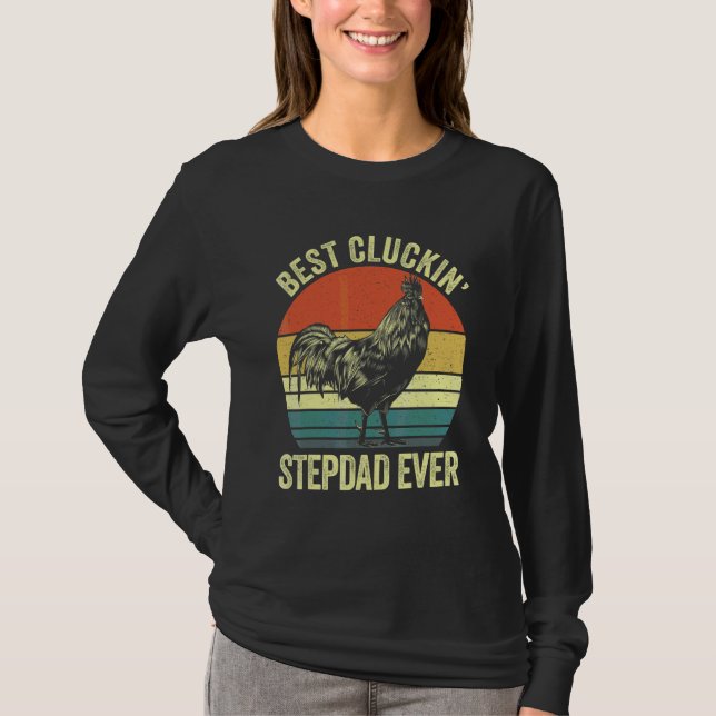 T-shirt Meilleur beau-père qui glousse jamais coq gloussan (Devant)