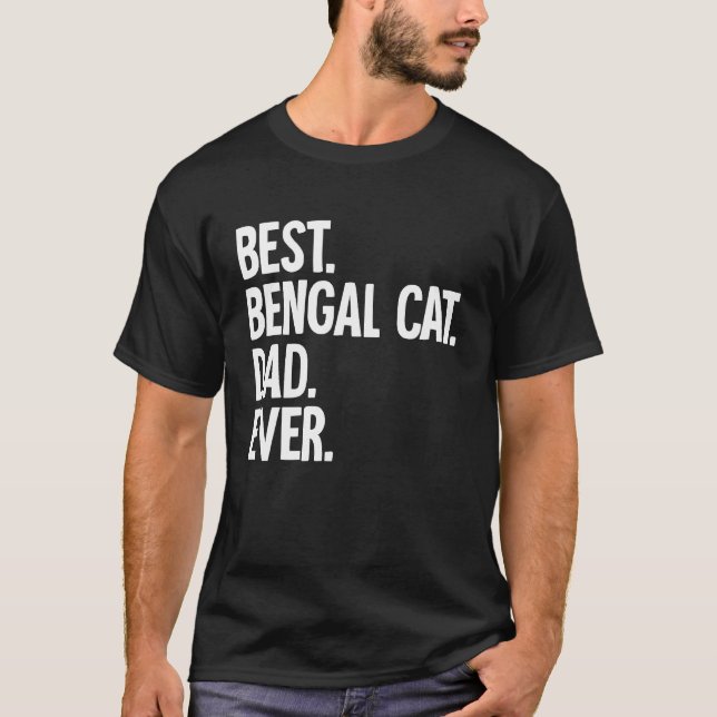 T-shirt Meilleur Bengale papa de chat (Devant)