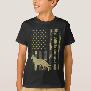 T-shirt Meilleur Berger Allemand Chien Papa Camouflage Amé
