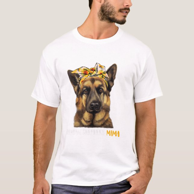 T-shirt Meilleur berger allemand maman (Devant)