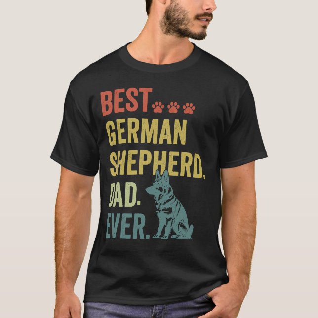 T-shirt Meilleur berger allemand papa jamais (Devant)