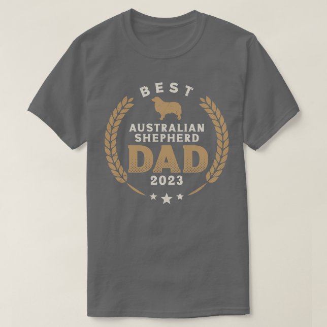 T-shirt Meilleur Berger Australien Papa 2023 mignon Chien  (Design devant)
