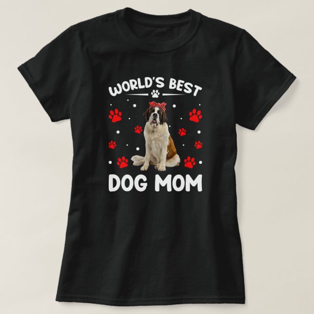 T-shirt Meilleur Bernard Dog Maman Fête des Mères Drôle  (Design devant)