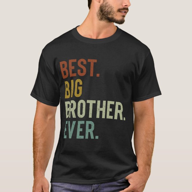 T-shirt Meilleur Big Brother Cool Retro Big Bro 2023 (Devant)