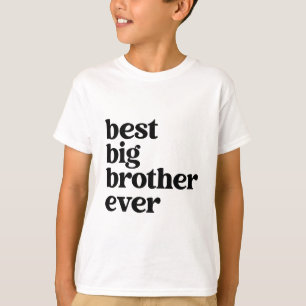 T-shirt Meilleur Big Brother toujours blanc avec Black Tex