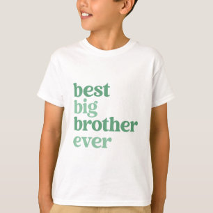 T-shirt Meilleur Big Brother toujours blanc avec Green Tex