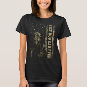 T-shirt Meilleur Bloodhound Papa Jamais Camo USA Drapeau C