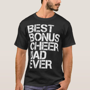 T-shirt Meilleur Bonus Cheer Papa Ever Cheerleader Stepdad