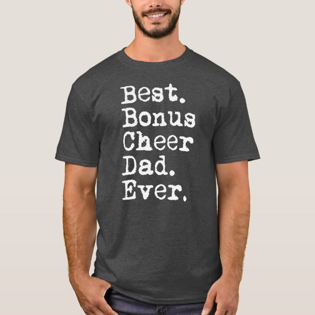 T-shirt Meilleur Bonus Cheer Papa Ever Cheerleader Stepdad (Devant)