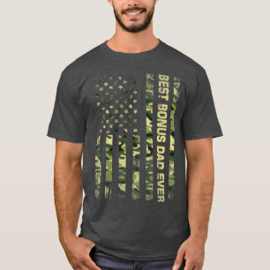 T-shirt Meilleur Bonus DAD jamais Fête des pères Drapeau a