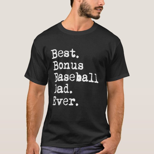 T-shirt Meilleur Bonus de Baseball Papa Ever Stepdad de So (Devant)