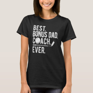 T-shirt Meilleur Bonus Papa Entraîneur Toujours Hockey Sur