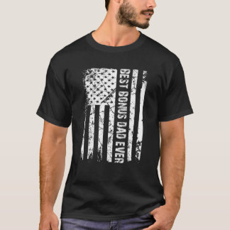 T-shirt Meilleur Bonus Papa Jamais Da Père du drapeau amér
