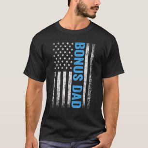 T-shirt Meilleur Bonus Papa Jamais Us Drapeau Américain Fa
