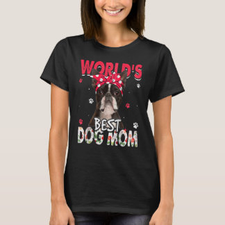T-shirt Meilleur Boston Terrier Dog Fête des mères de mama