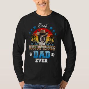 T-shirt Meilleur Boston Terrier Papa Jamais Meilleur Papa 