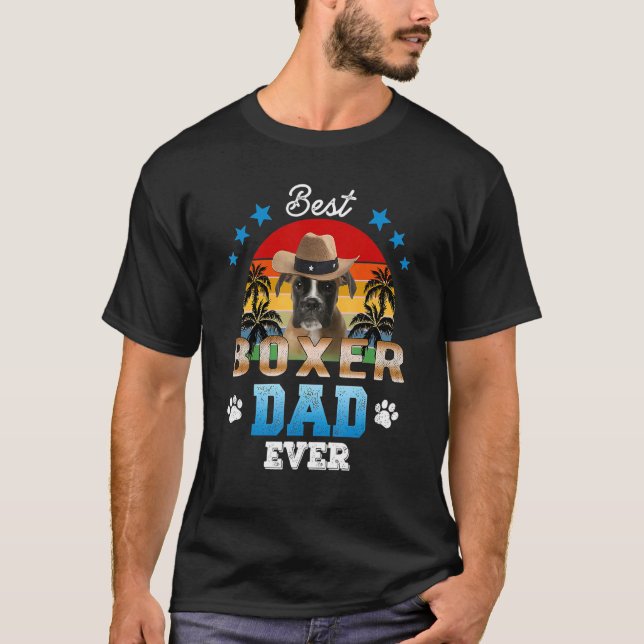 T-shirt Meilleur Boxer Papa Meilleur Papa Meilleur Papa Ch (Devant)