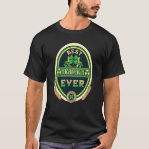 T-shirt Meilleur Bradach Nom personnel Irish Retro Beer L