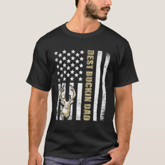 T-shirt Meilleur Buckin' Papa Jamais Chasseurs De Cerfs Ch