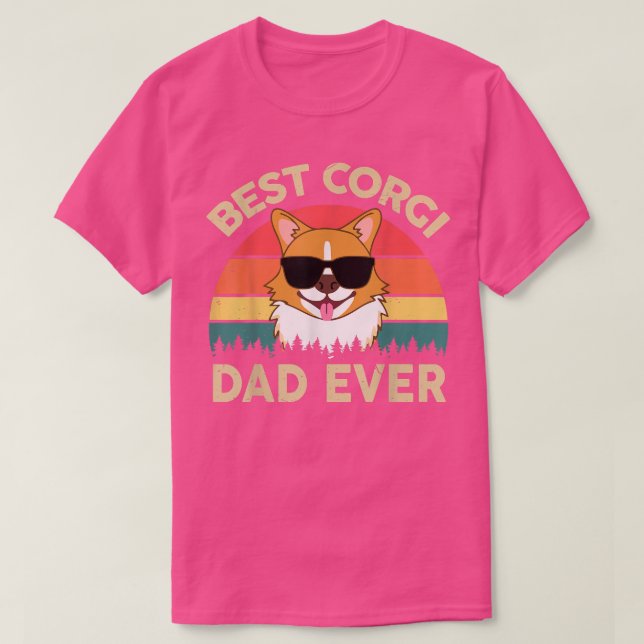 T-shirt Meilleur Cadeau Corgi Papa    EverFunny Corgi pour (Design devant)