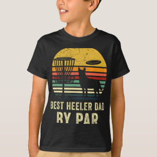 T-shirt Meilleur cadeau de papa Heeler rouge bleu Chien de