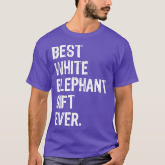 T-shirt Meilleur cadeau d'éléphant blanc jamais drôle Noël