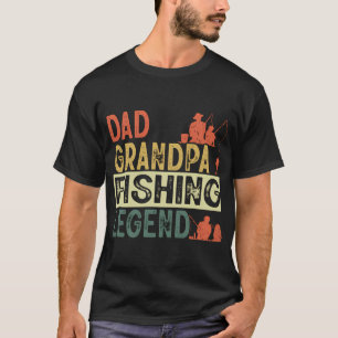 T-shirt Meilleur Cadeau, Papa Grand-Père Légende de la Pêc
