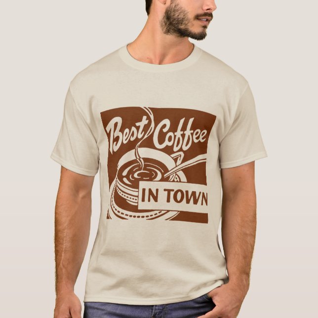 T-shirt Meilleur Café En Ville (Devant)