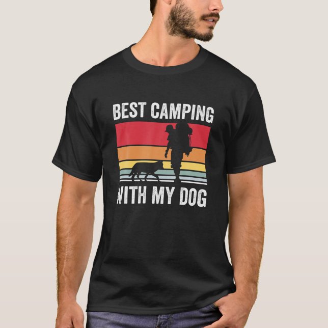 T-shirt Meilleur Camping Avec Mon Chien Funny Camping (Devant)