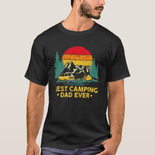 T-shirt Meilleur Camping Papa Jamais Vintage RV Fête des p