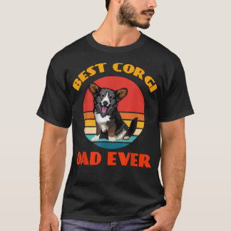 T-shirt Meilleur Cardigan Welsh Corgi Jamais Papa Amoureux