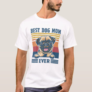 T-shirt Meilleur Carlin Maman Ever Drôle Chien Maman Fête