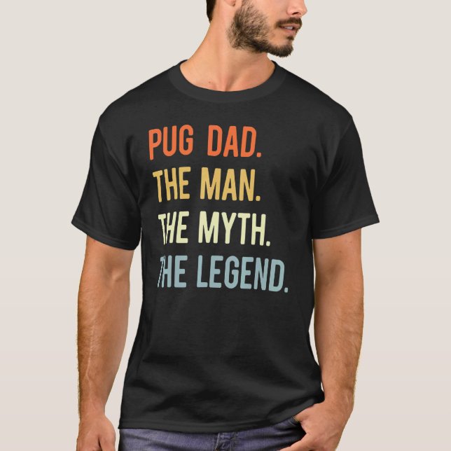 T-shirt Meilleur Carlin Papa Chien Animal Mignonne Homme M (Devant)
